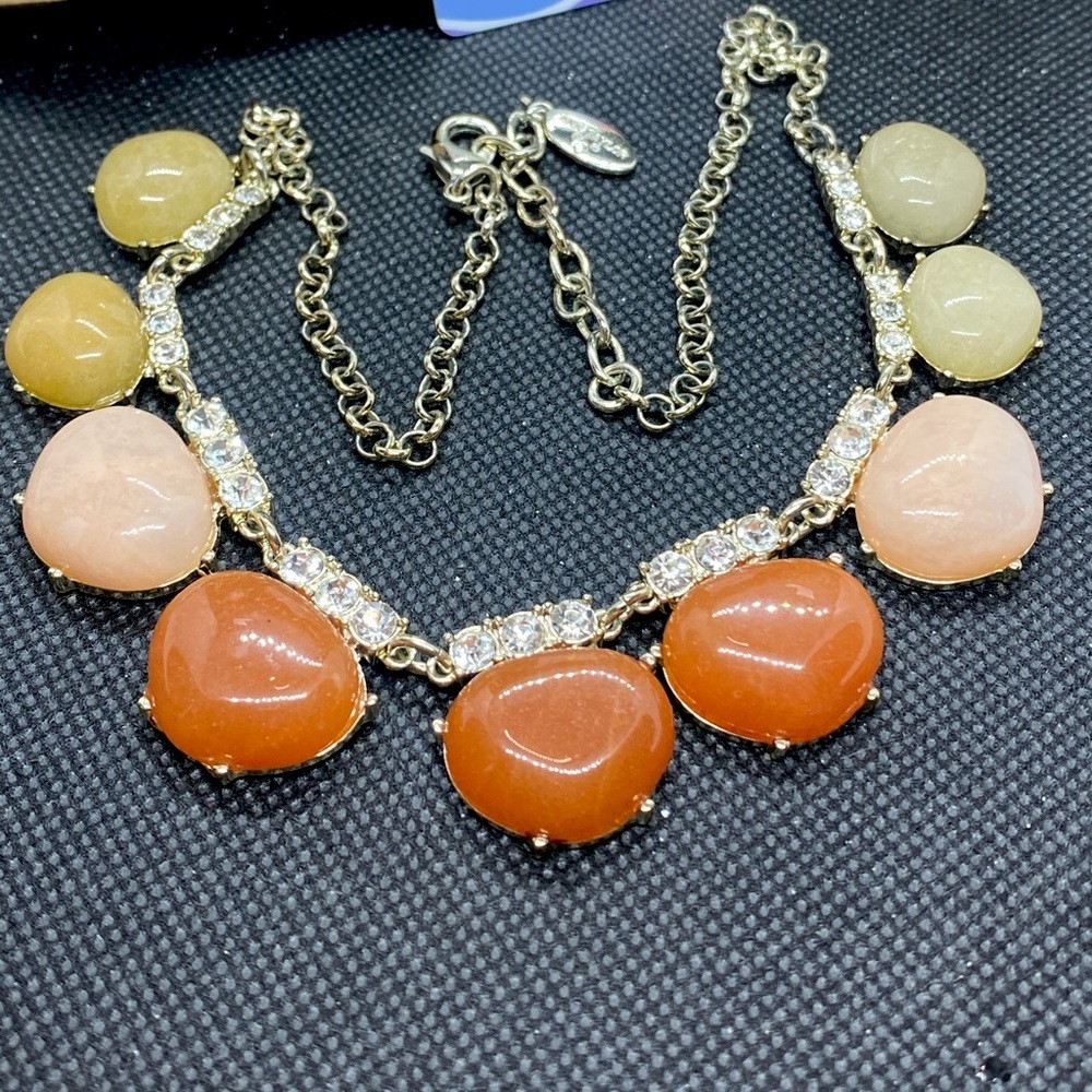 BOHO GLAM Necklace  |Ann Taylor |Glass| Neutral